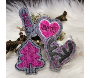 Stickserie - ITH Glasaufsätze Weihnachtswichtel & Co